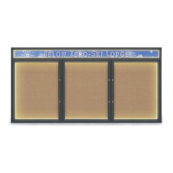 Corkboard, Buff/Black, 96"x48"