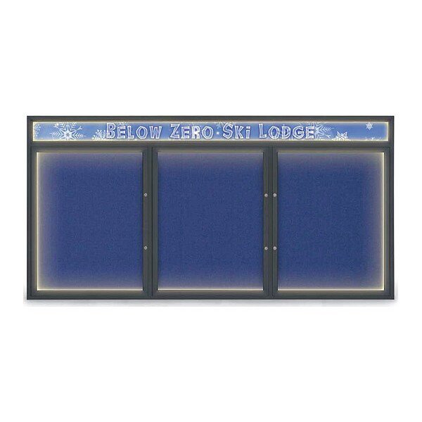 Corkboard, Cobalt Accent/Black, 96"x48"