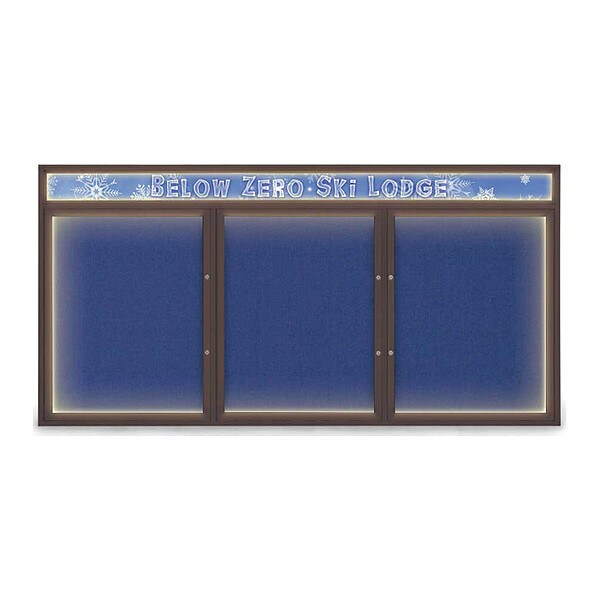 Corkboard, Cobalt Accent/Bronze, 96"x48"