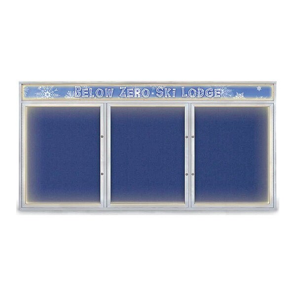 Corkboard, Cobalt Accent/Satin, 96"x48"