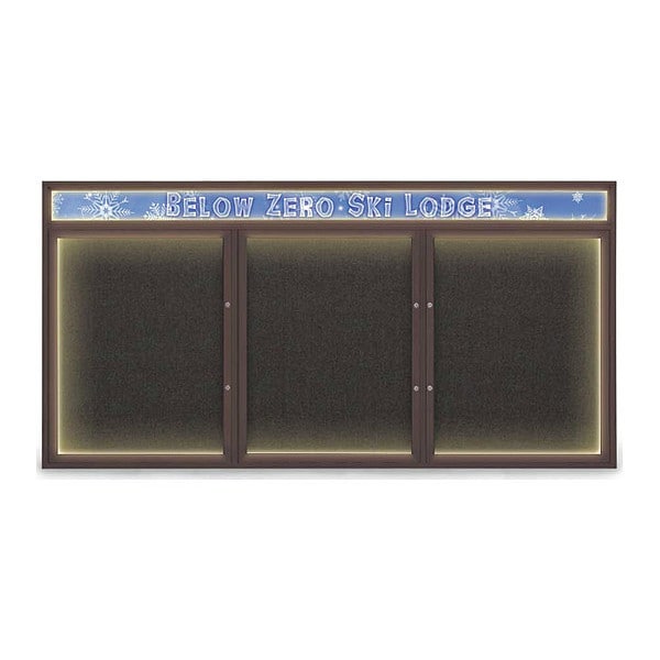 Corkboard, Black/Bronze, 96"x48"