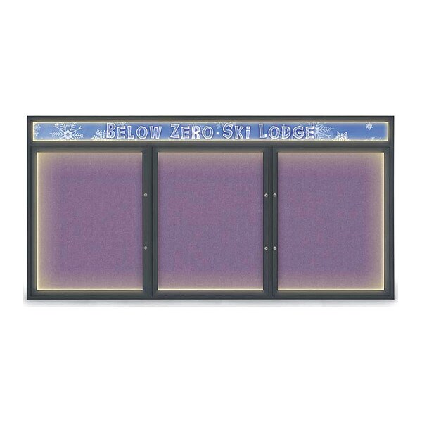 Corkboard, Amethyst/Black, 96"x48"