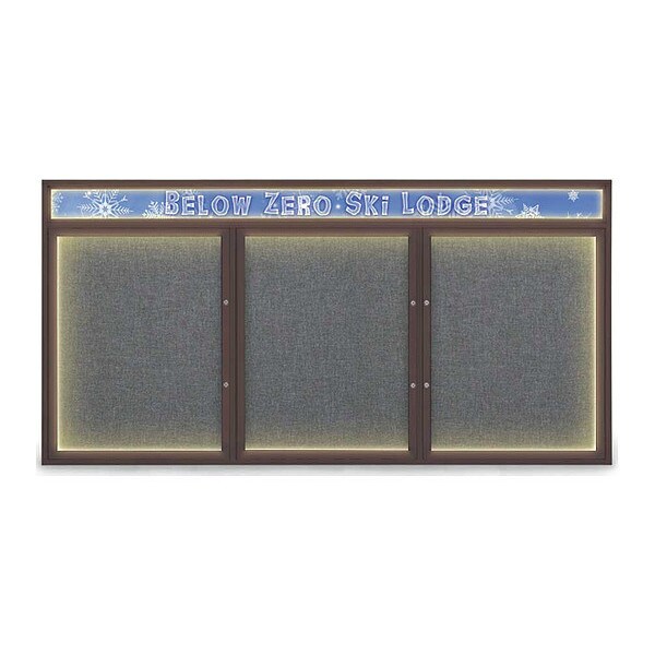 Corkboard, Medium Grey/Bronze, 96"x48"