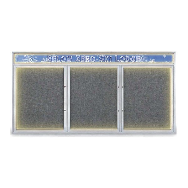 Corkboard, Medium Grey/Satin, 96"x48"