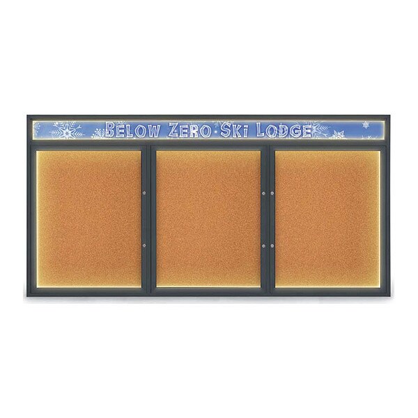 Corkboard, Cork/Black, 96"x48"