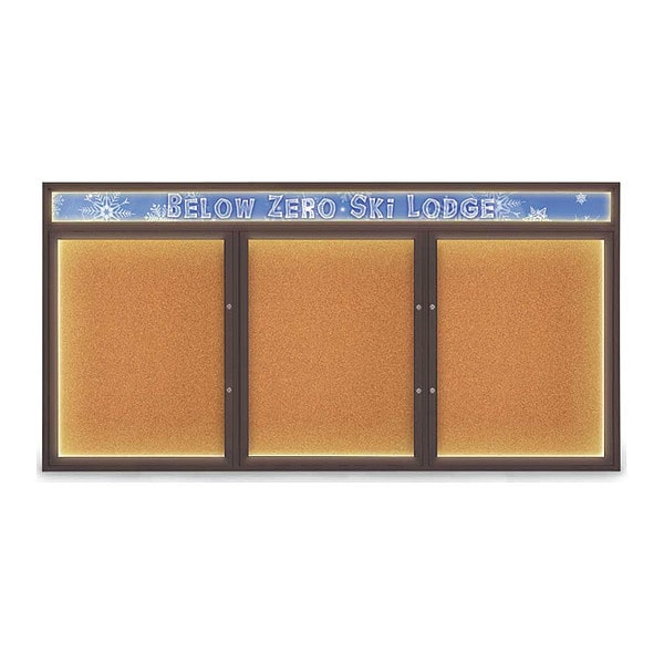 Corkboard, Cork/Bronze, 96"x48"