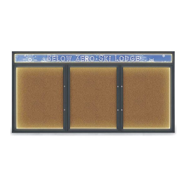 Corkboard, Synthetic Cork/Black, 96"x48"
