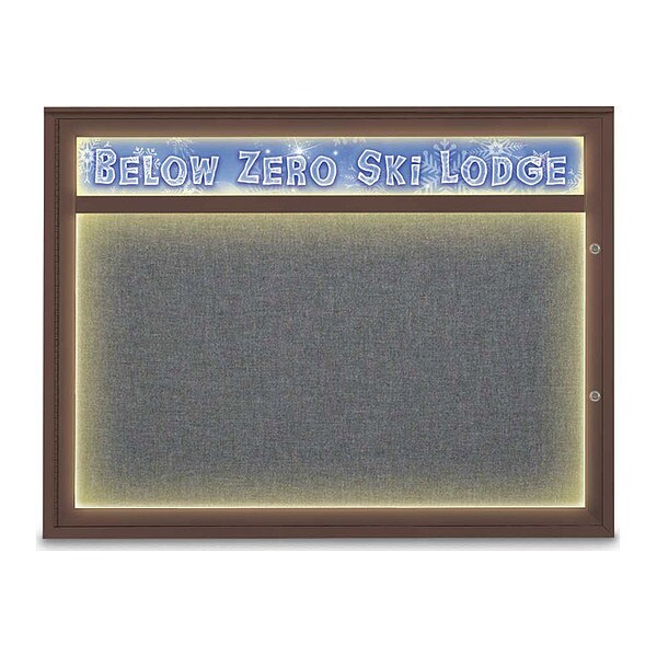 Corkboard, Medium Grey/Bronze, 48"x36"