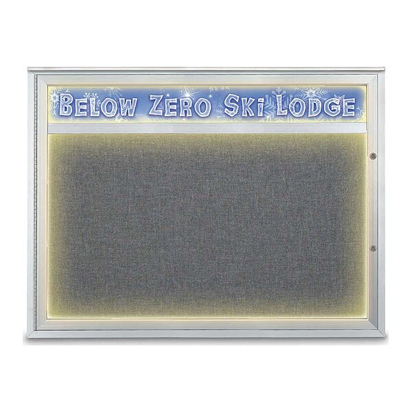 Corkboard, Medium Grey/Satin, 48"x36"