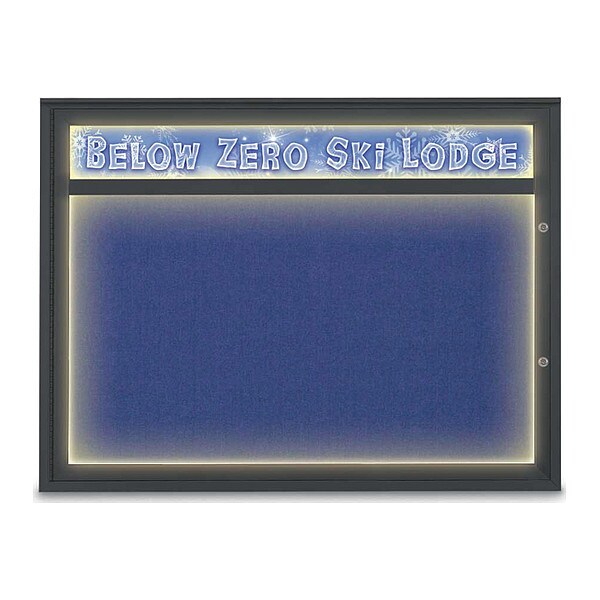 Corkboard, Cobalt Accent/Black, 48"x36"