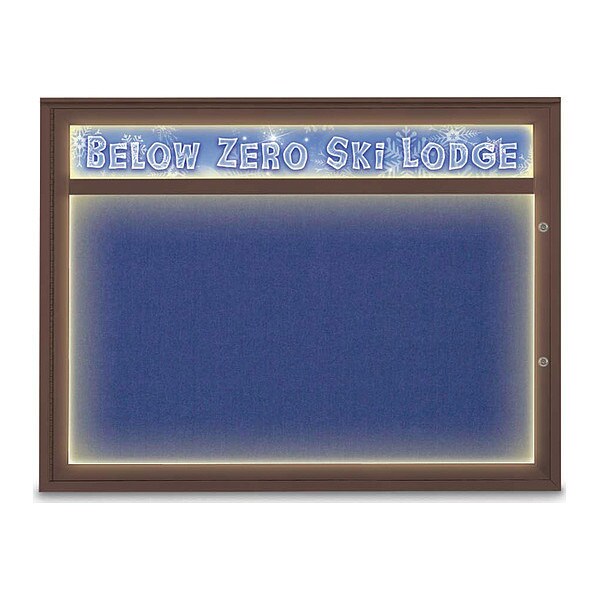 Corkboard, Cobalt Accent/Bronze, 48"x36"