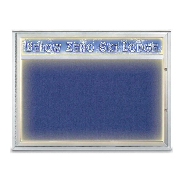 Corkboard, Cobalt Accent/Satin, 48"x36"