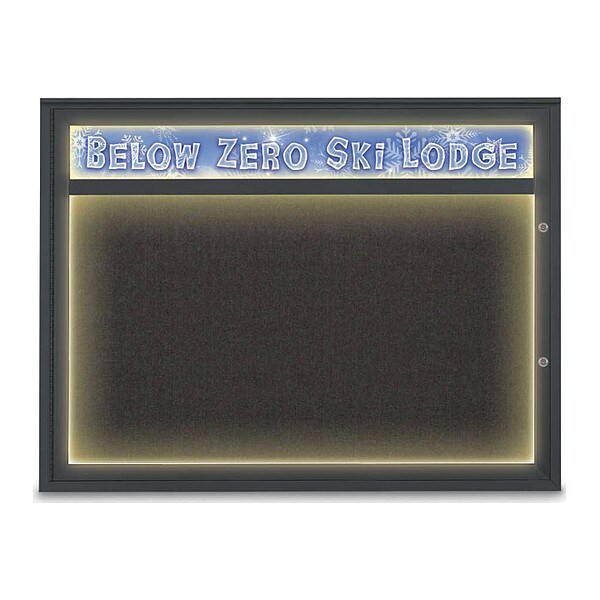 Corkboard, Black/Black, 48"x36"