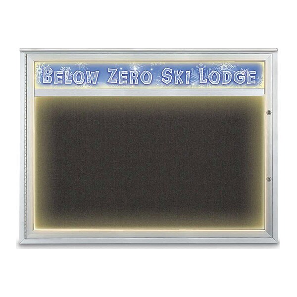 Corkboard, Black/Satin, 48"x36"