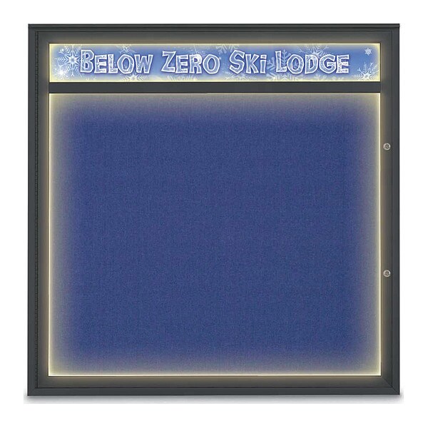 Corkboard, Cobalt Accent/Black, 48"x48"