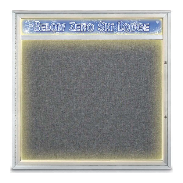 Corkboard, Medium Grey/Satin, 48"x48"