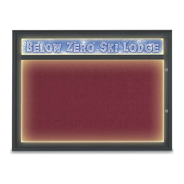 Corkboard, Deep Burgundy/Black, 48"x36"