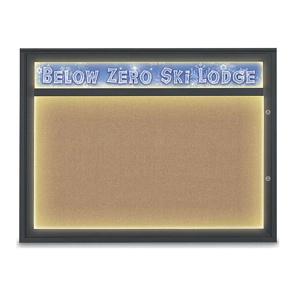Corkboard, Buff/Black, 48"x36"