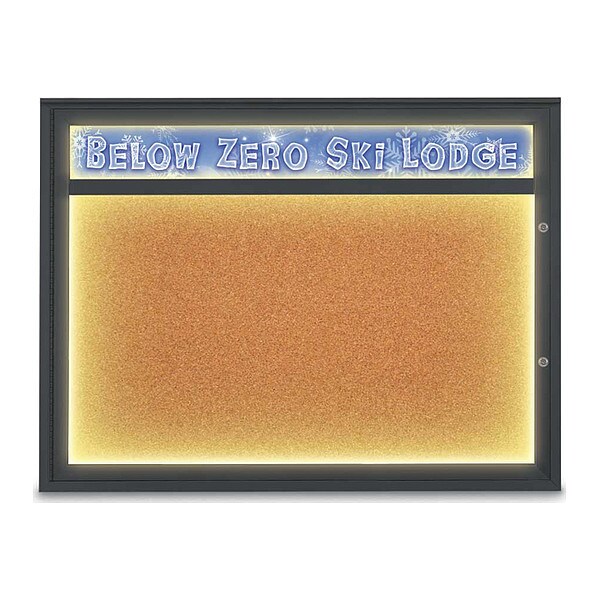 Corkboard, Cork/Black, 48"x36"
