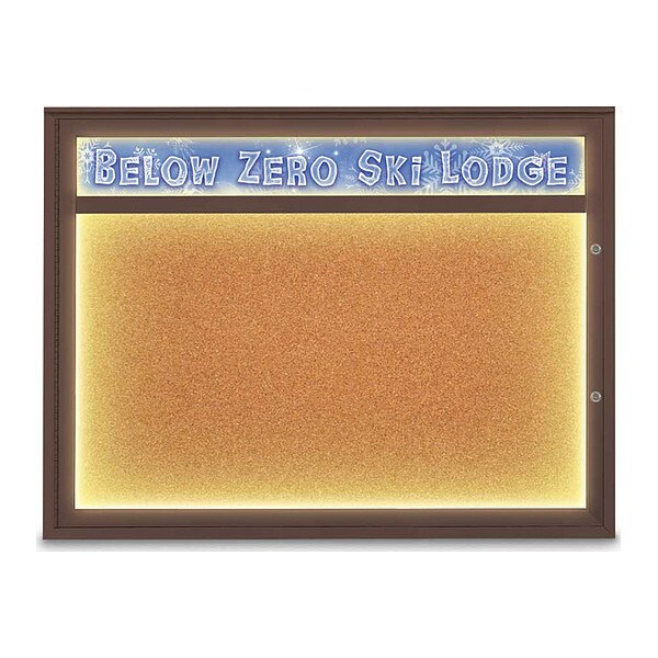 Corkboard, Cork/Bronze, 48"x36"