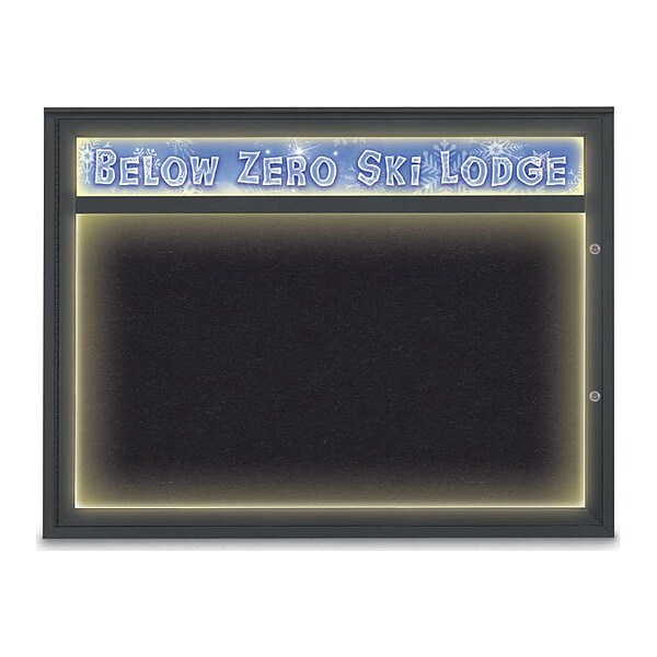 Corkboard, Rubber/Black, 48"x36"
