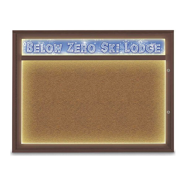 Corkboard, Synthetic Cork/Bronze, 48"x36"