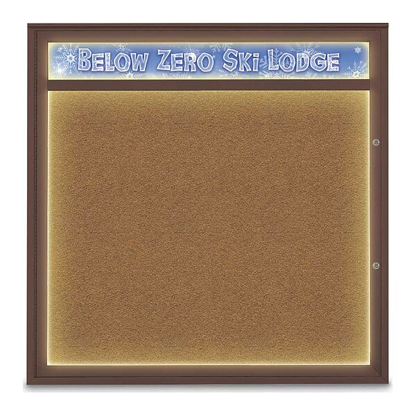 Corkboard, Synthetic Cork/Bronze, 48"x48"