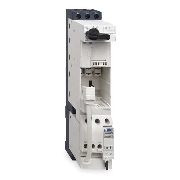 Motor Starter Power Base, Reversing, 1NC/1NO, 110V-240V AC/DC, 3 P, Screw Clamp