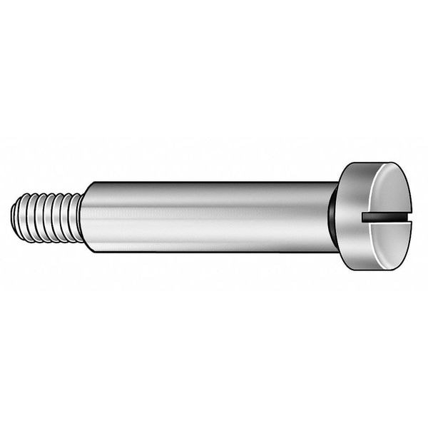 Precision Shoulder Screw, M3-0.50 Thr Sz, 4 mm Thr Lg, 4 mm Shoulder Lg, 18-8 Stainless Steel