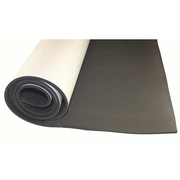 Foam Roll, Water-Resistant Closed Cell, 42 in W, 72 in L, 1 in Thick, Black