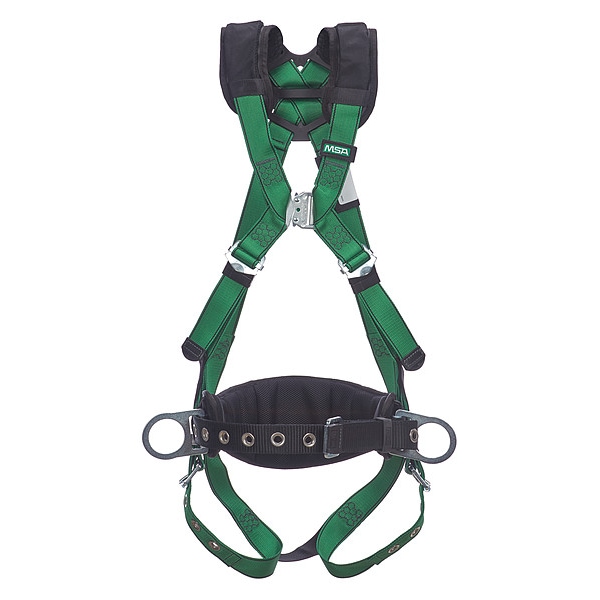 V-FORM(TM) Safety Harness Fall Protection Harness, XL, 400 lb, Quick-Connect Chest/