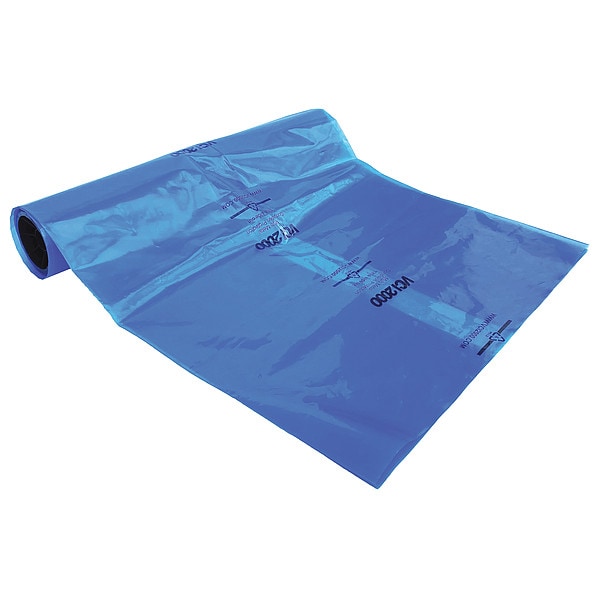 Packaging Bag, 4 mil, Blue, Heat Seal, 100 PK