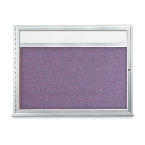 Corkboard, 1Dr, Amethyst/Satin, 48" x 36"