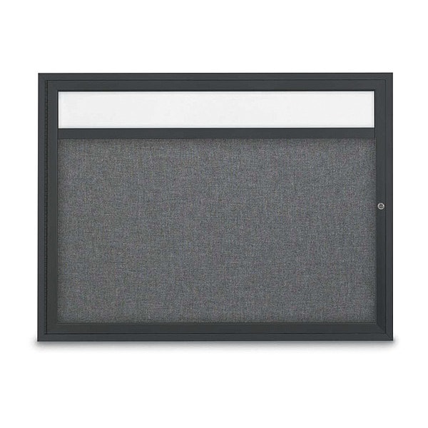 Corkboard, Med Grey/Blck, 48" x 36"