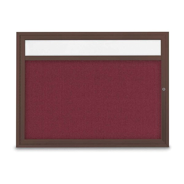 Corkboard, Burgundy/Brnz, 48" x 36"