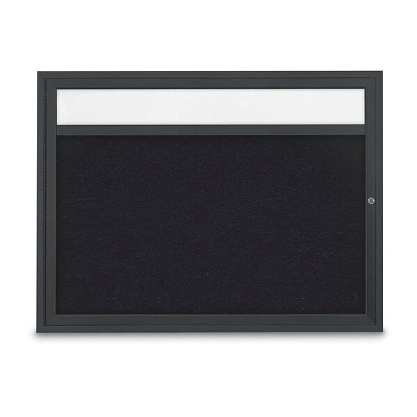 Corkboard, Rbbr/Blck, 48" x 36"