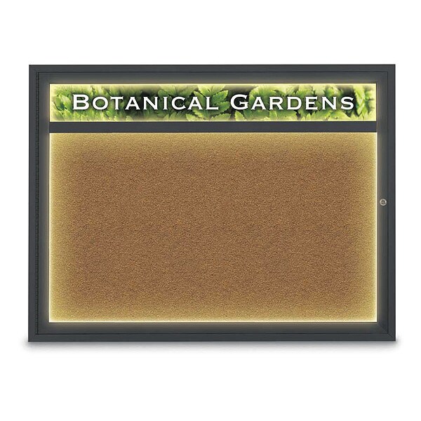 Corkboard, Synthetic Forbo/Black, 48"x 36"