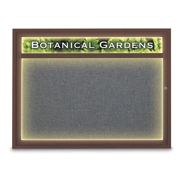 Corkboard, Med Grey/Bronze, 48" x 36"
