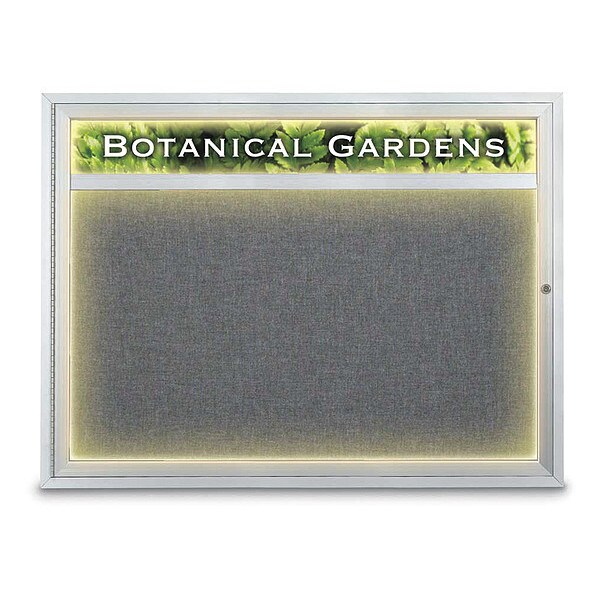 Corkboard, Med Grey/Satin, 48" x 36"