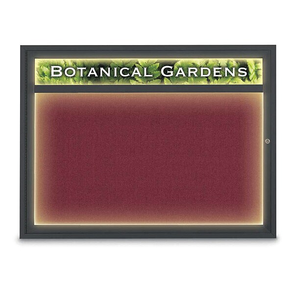 Corkboard, Burgundy/Black, 48" x 36"