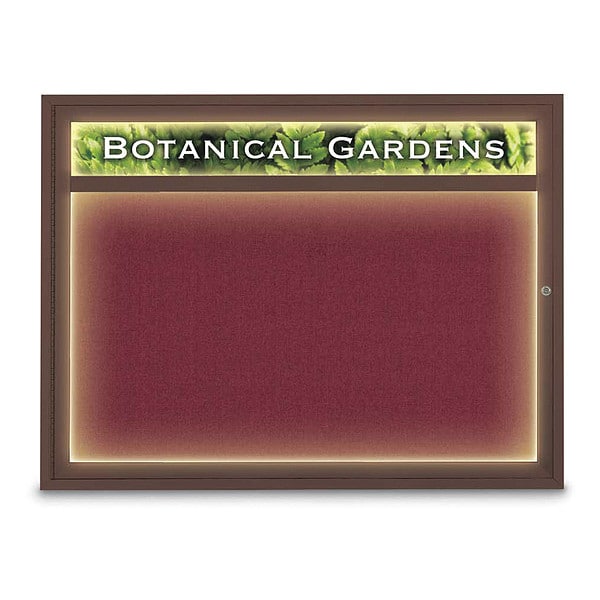 Corkboard, Burgundy/Bronze, 48" x 36"