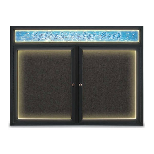 Corkboard, Black/Black, 48" x 36"