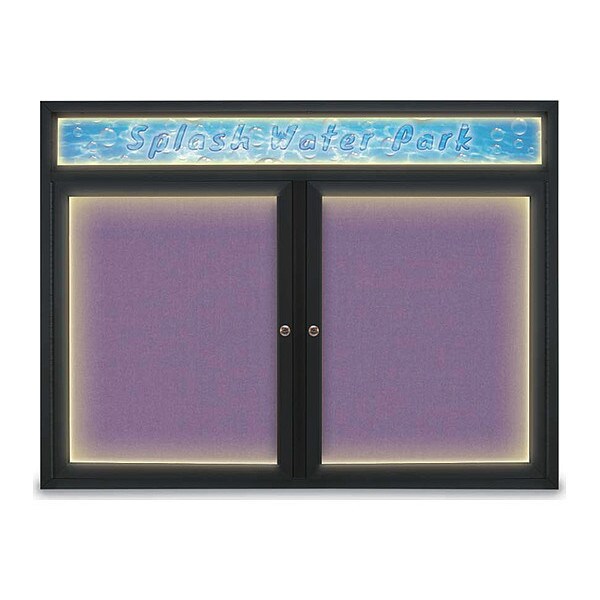 Corkboard, Amethyst/Black, 48" x 36"