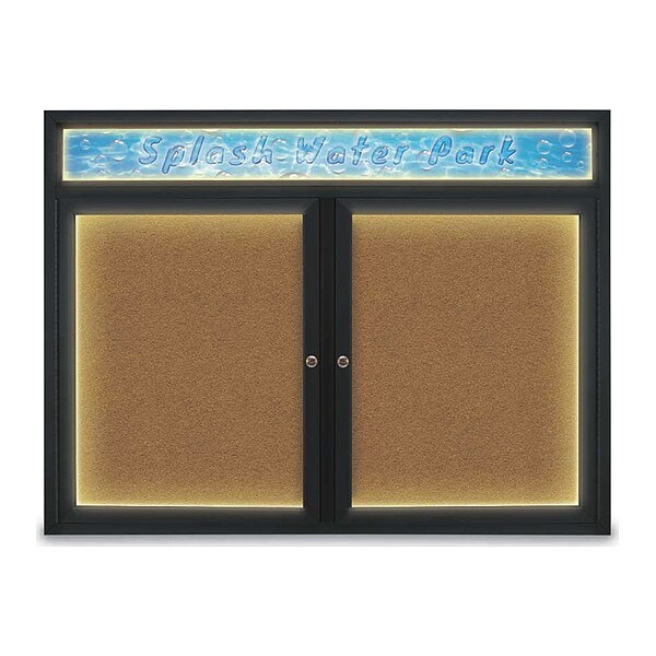 Corkboard, Synthetic Forbo/Black, 48"x 36"