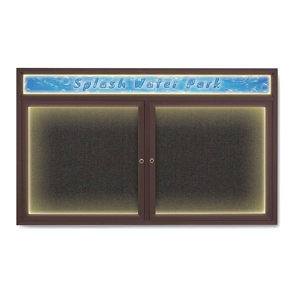 Corkboard, Black/Bronze, 60" x 36"