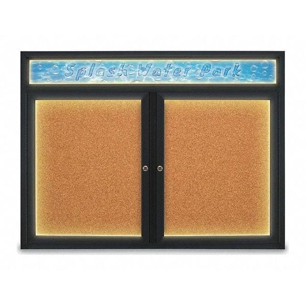 Corkboard, Cork Backing/Black, 48" x 36"