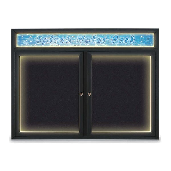 Corkboard, Rubber Backing/Black, 48" x 36"