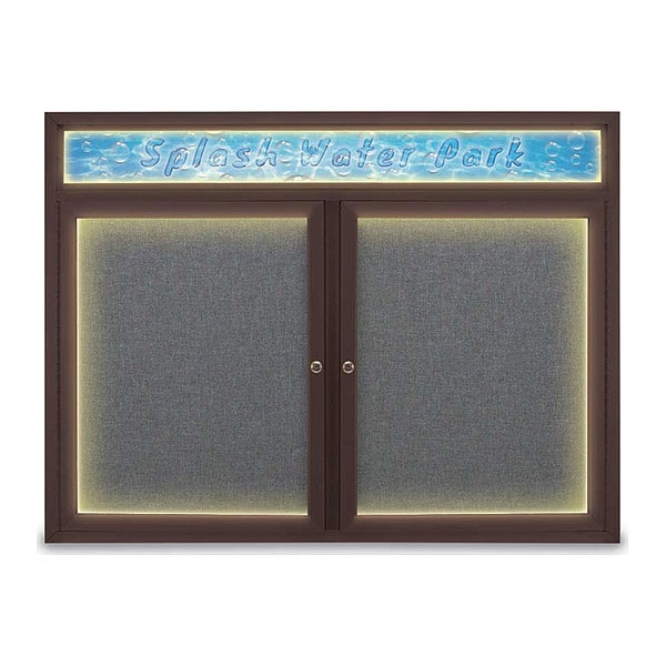 Corkboard, Med Grey/Bronze, 48" x 36"