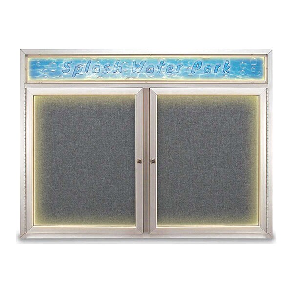 Corkboard, Med Grey/Satin, 48" x 36"