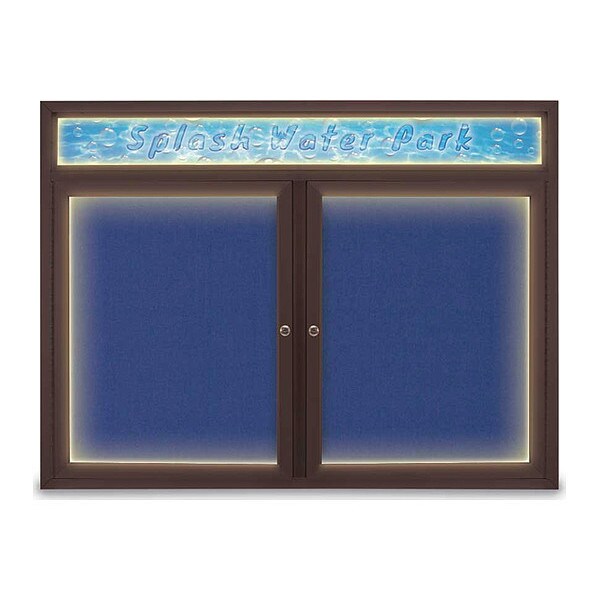 Corkboard, Cobalt/Bronze, 48" x 36"